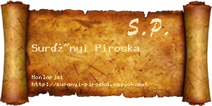 Surányi Piroska névjegykártya